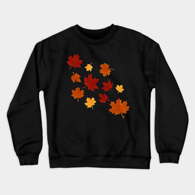 Maple leaves, autumn, fall Crewneck Sweatshirt by Anahis Digital Art